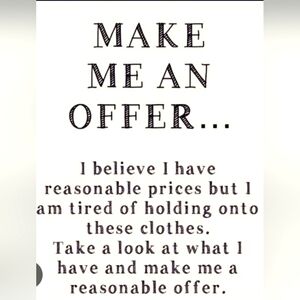 Don't like the price? Make me an offer!